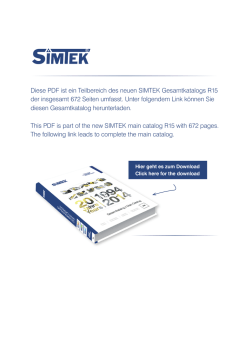 Dieses PDF stellt einen Auszug aus dem neuen SIMTEK