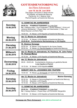 gottesdienstordnung