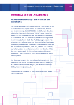 journalisten-akademie - Konrad-Adenauer