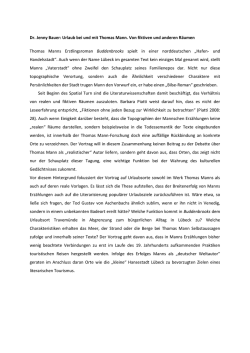 Dr. Jenny Bauer - Deutsche Thomas Mann