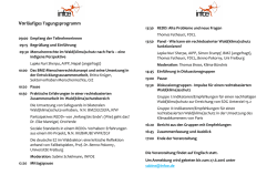 vorläufigen Programm