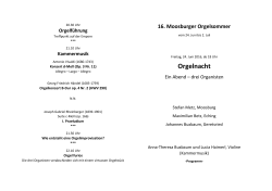 Orgelnacht - Moosburger Münstermusik