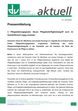 Pressemitteilung - Deutscher Verein für öffentliche und private