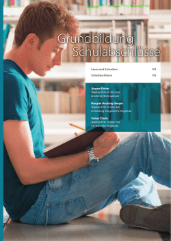 Grundbildung Schulabschl&uuml;sse