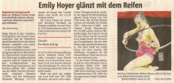 Emily Hoyer glänzt mit dem Reifen - TSV 1880 Gera