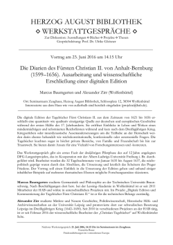 Informationen - Herzog August Bibliothek Wolfenb&uuml;ttel