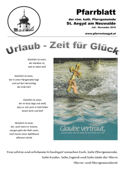 Pfarrblatt - Pfarre St. Aegyd am Neuwalde
