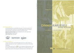 dinner karussell - Weinbaugenossenschaft Würenlingen