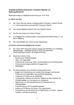 Satzung der AWO-Oberlar - bei der AWO Troisdorf
