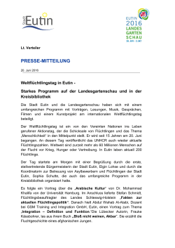 presse-mitteilung - Landesgartenschau Eutin 2016