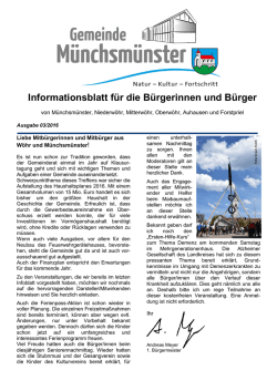 Informationsblatt f&uuml;r die B&uuml;rgerinnen und B&uuml;rger