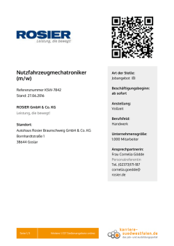 Nutzfahrzeugmechatroniker (m/w)