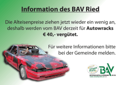Information des BAV Ried