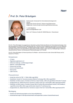 Prof. Dr. Peter Bräutigam