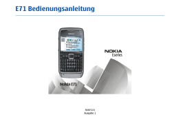 Bedienungsanleitung Nokia E71 - Handy