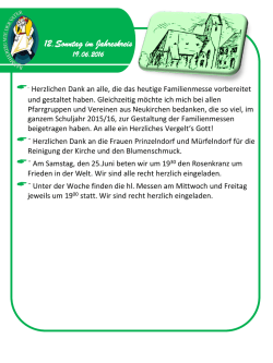 Verkündigung 19.06.2016