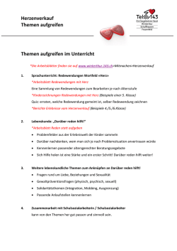 Herzenverkauf Themen aufgreifen Themen aufgreifen im Unterricht