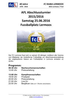 Infos... - FC Tannheim