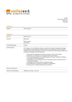 Eink&auml;ufer (m/w) - Stellenwerk Dortmund