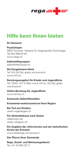 Hilfe kann Ihnen bieten