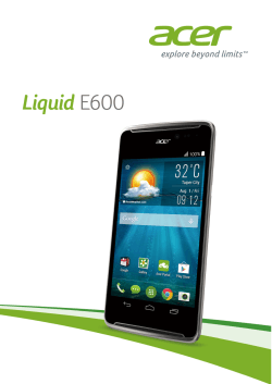Bedienungsanleitung Acer Liquid E600 - Handy