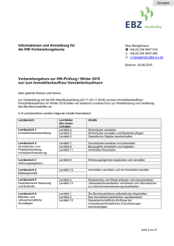 Information/Anmeldung - Europ&auml;isches Bildungszentrum der