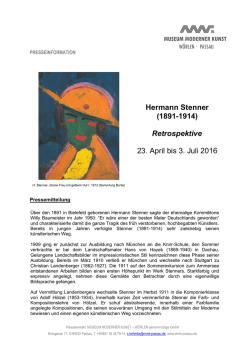 Hermann Stenner (1891-1914) - Museum Moderner Kunst W&ouml;rlen