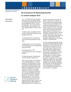 länderbericht - Konrad-Adenauer