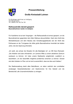 Pressemitteilung Große Kreisstadt Leimen