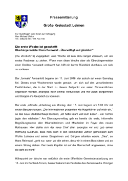 Pressemitteilung Große Kreisstadt Leimen
