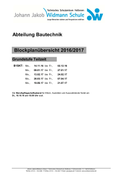 B1SKT Grundstufe Teilzeit Blockplan 2016