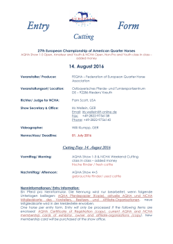 Entry Form - FEQHA - Federation of European Quarter Horse
