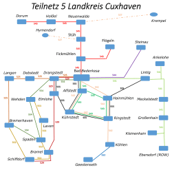 Liniennetz Stadt Geestland