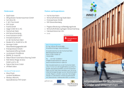 Informationen f&uuml;r Studierende, Gr&uuml;nder und Unternehmen