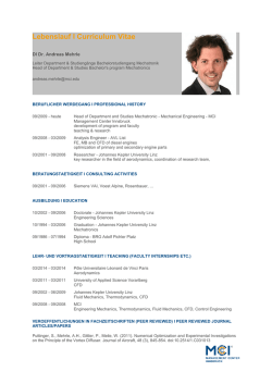 Lebenslauf I Curriculum Vitae