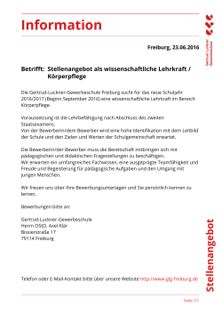 Information - Gertrud Luckner Gewerbeschule