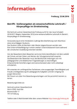 Information - Gertrud Luckner Gewerbeschule