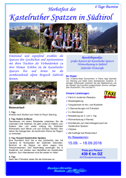 Kastelruther Spatzen in Südtirol 2016
