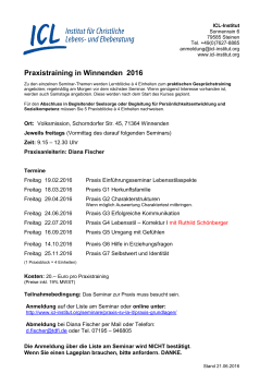 Praxistraining in Winnenden 2016