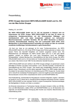 Pressemitteilung - ZITEC Industrietechnik GmbH