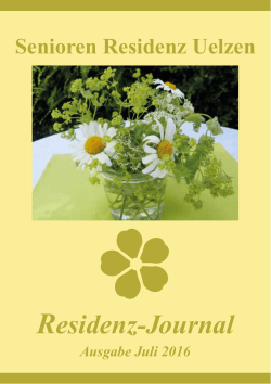 Residenz-Journal - Senioren Residenz Uelzen