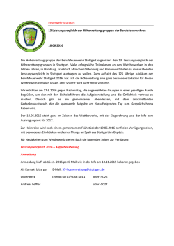 Feuerwehr Stuttgart 13.Leistungsvergleich der