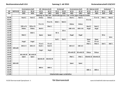 Zeitplan - beim TSV Ebermannstadt