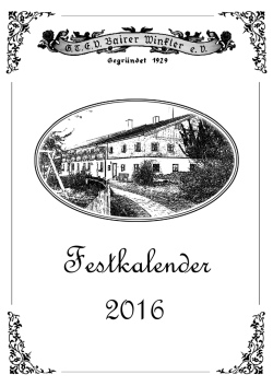 Festkalender 2016