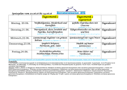 Speiseplan für die KW 25