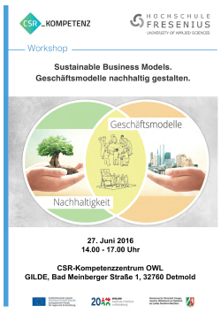 Einladung CSR-Workshop - Herzlich Willkommen auf csr