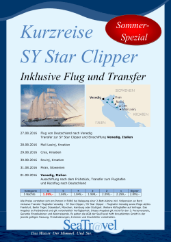 Kurzreise SY Star Clipper