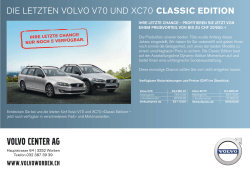 DIE LETZTEN VOLVO V70 UND XC70 CLASSIC EDITION