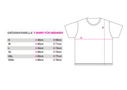 gr&ouml;ssentabelle t-shirt f&uuml;r m&auml;nner