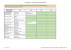 Bewerbung DMs und &Uuml;bersicht 2016-2019